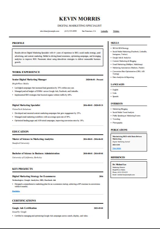 Clean Slate Resume Template